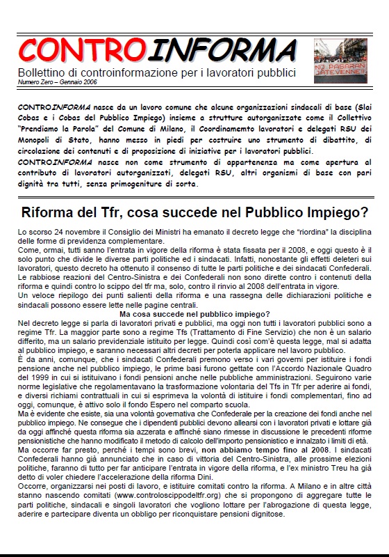 Controinforma n. 0